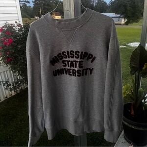 Mississippi State University Men's Gray Crewneck Sweater